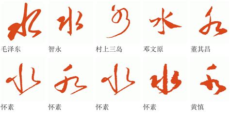 水的草書|水字的徐伯清草书书法